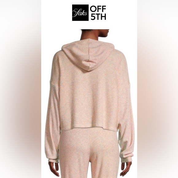 Lea & Viola Cropped Marled Hoodie - Picture 2 of 8